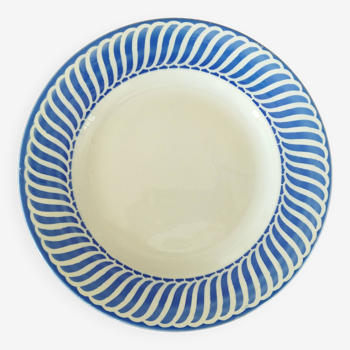 Digoin Sarreguemines "Jacquot" blue dish
