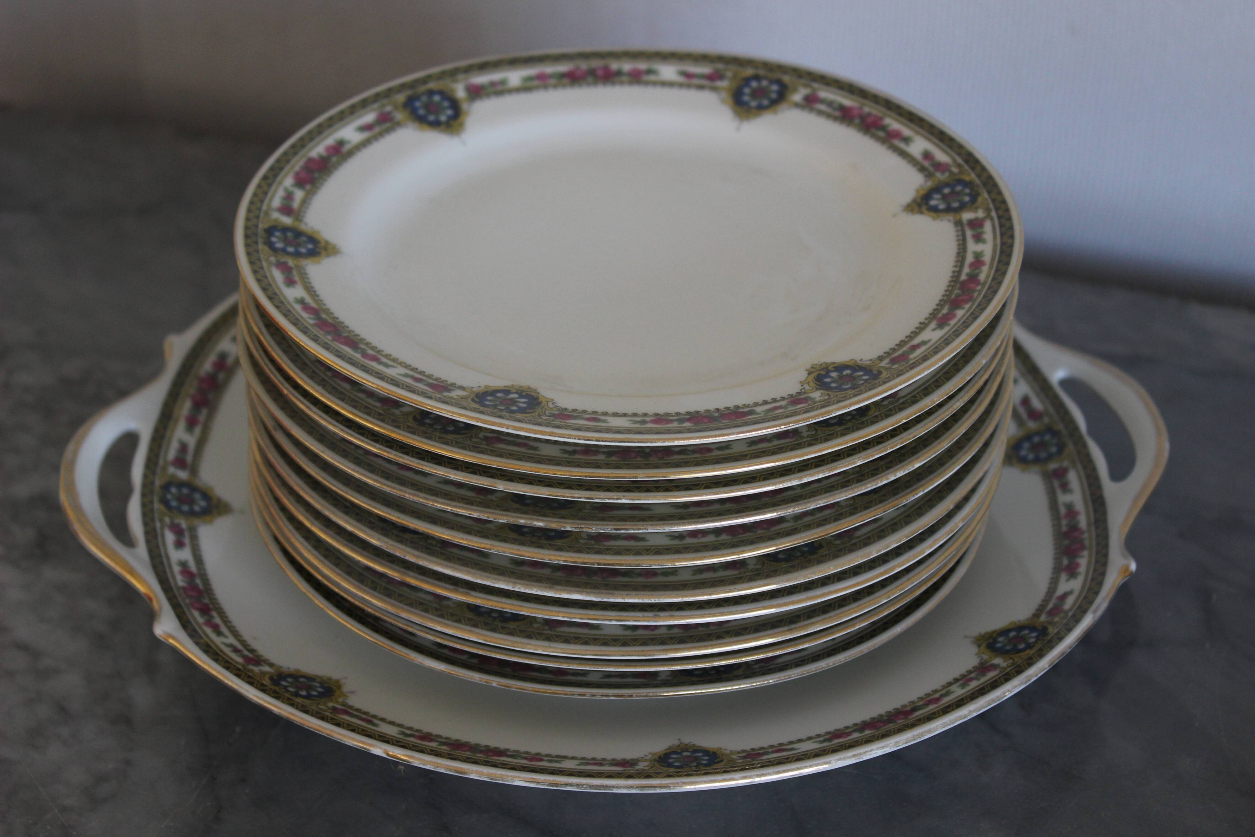 Limoges porcelain dessert service