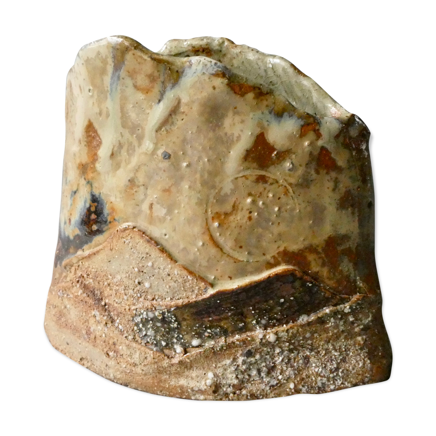 Sandstone vase by Claude Gaget, la Borne, 70s