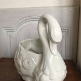 Vintage ceramic swan pot cover