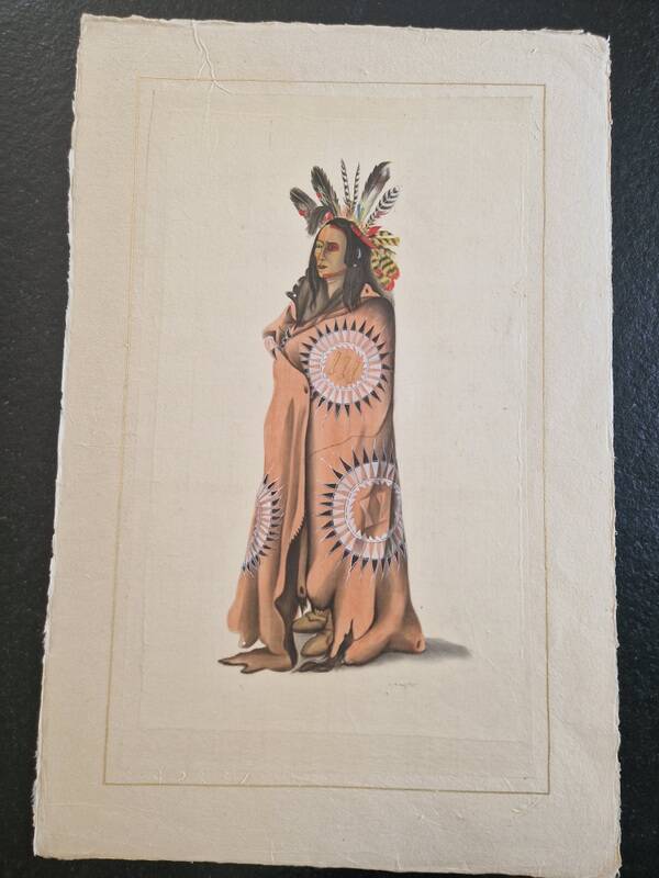 La Roche Laffitte (Born in 1943) - Watercolour drawing on silk - Birohka