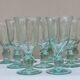 Service of 9 large blown glass stemmed glasses
