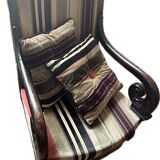 Restoration armchair with mahogany cross.