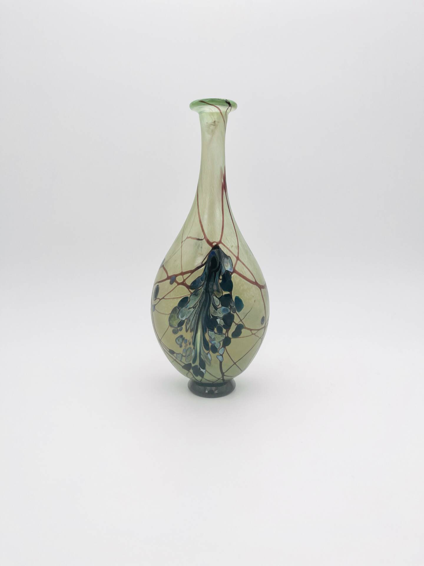 Vase Robert Pierini Studio Glass 1984 29cm 1.1kg Signed