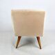 Vintage Loft armchair from the 70s beige champagne velvet