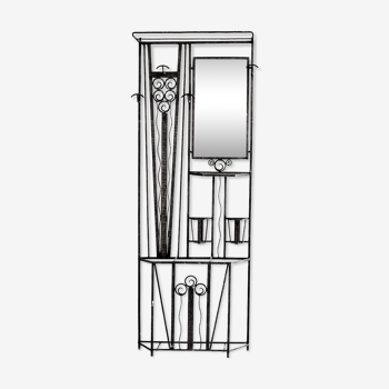 Mirror coat racks in wrought iron 1930 style Art deco