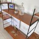 Vintage wooden string shelves
