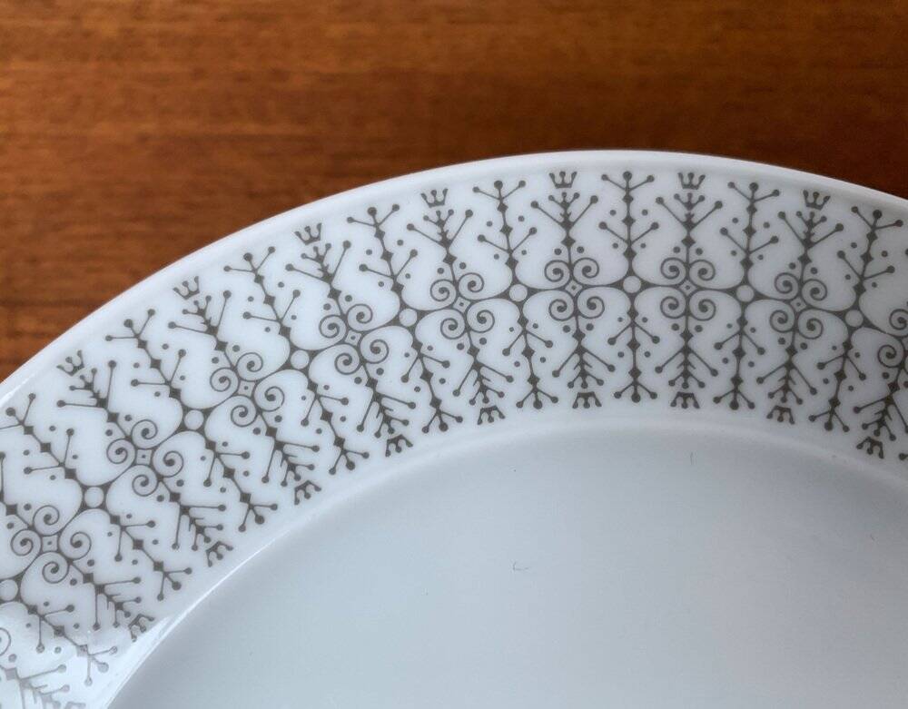 Vintage grey coffee service Secunda, made in Germany by Tapio Wirkkala for Rosenthal, set of 28.