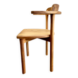 Chaise brutalist en teck