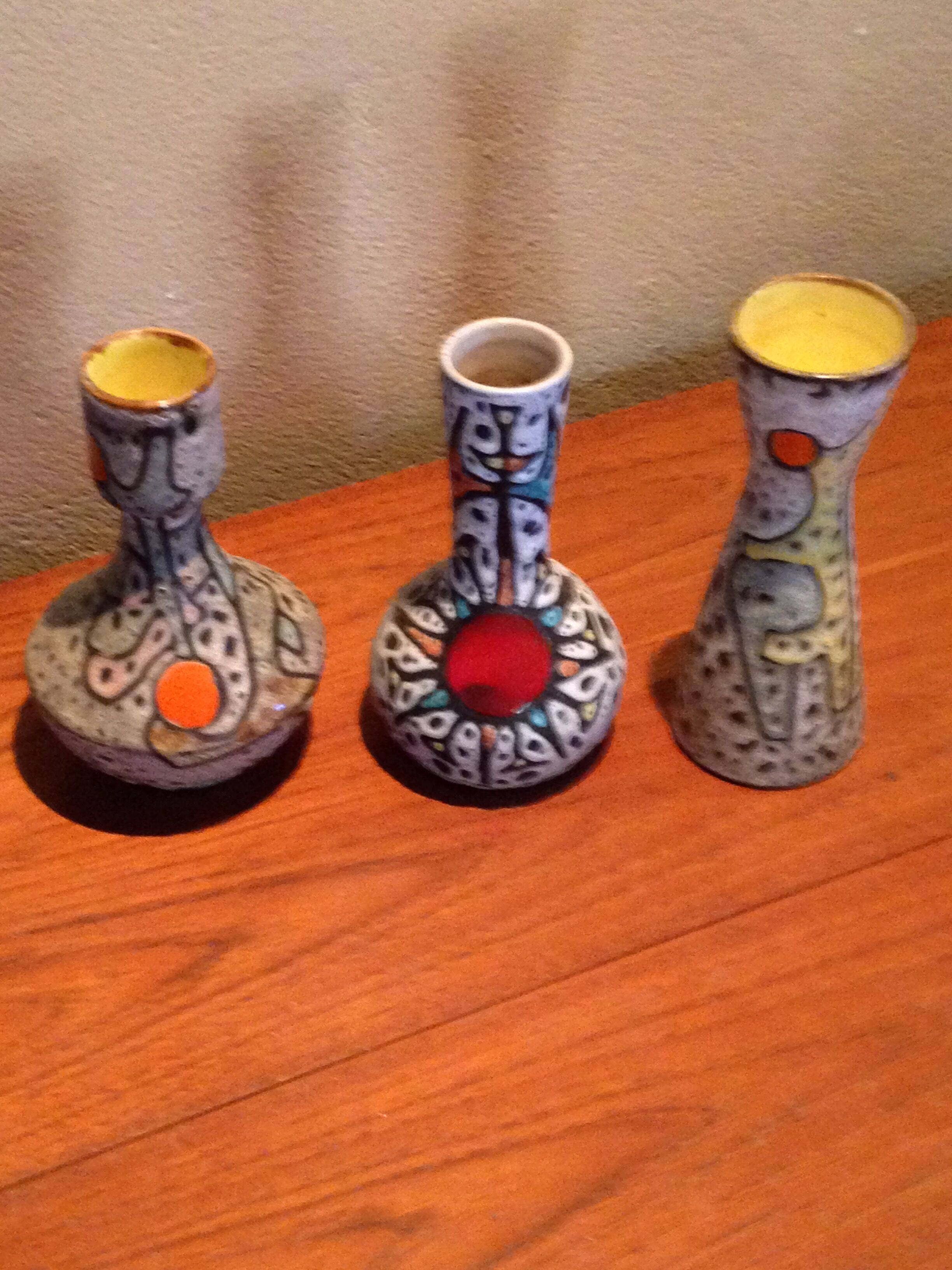 Set of 4 ceramics Vallauris 1950