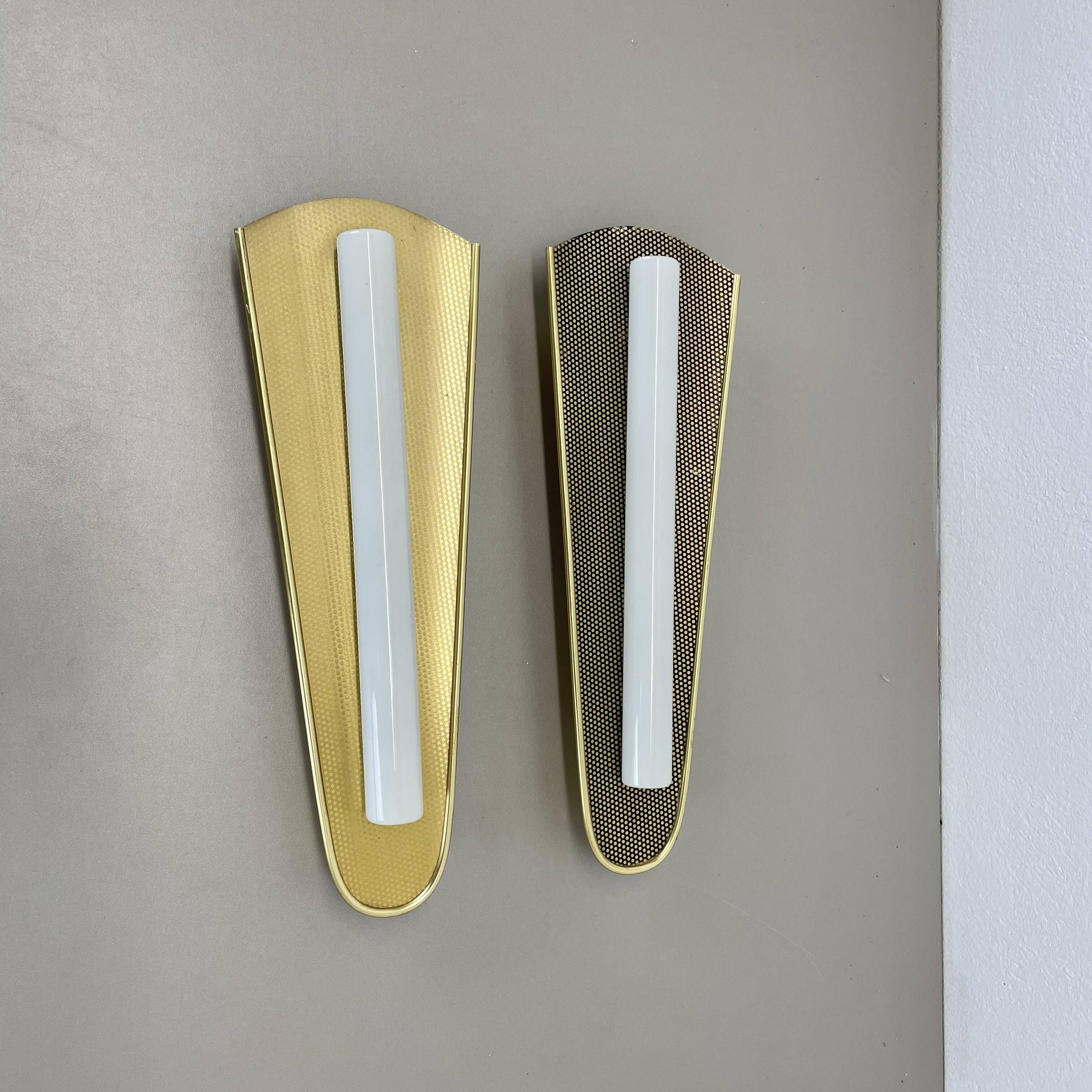Set of 2 large 37 cm honeycomb theatre wall light elements, Germany, 1950