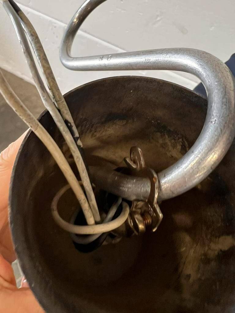 Vintage XL glass chandelier / Kinkeldey pendant light