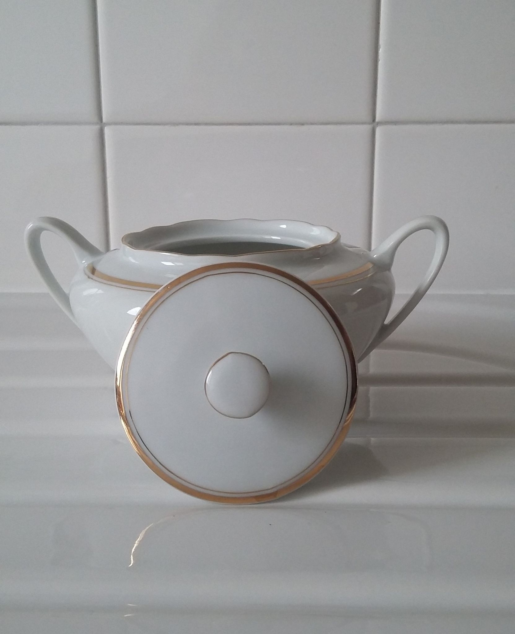 Sucrier en porcelaine tchèque