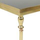 Table basse vintage en laiton et cuivre