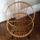 Rattan shell chair and metal feet