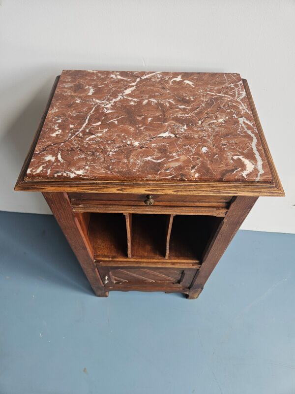 Chevet en bois avec rangement livres