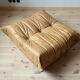 Ottoman Togo in camel leather  designed by Michel Ducaroy 1973