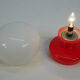 All glass table lamp by Valasske Mezirici, 1970s
