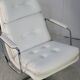 Armchair "Space Age"". Steel and imitation leather. Swivel. France, 70s