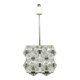 1970s Brutalist Glass Cube Pendant, Kamenický Šenov