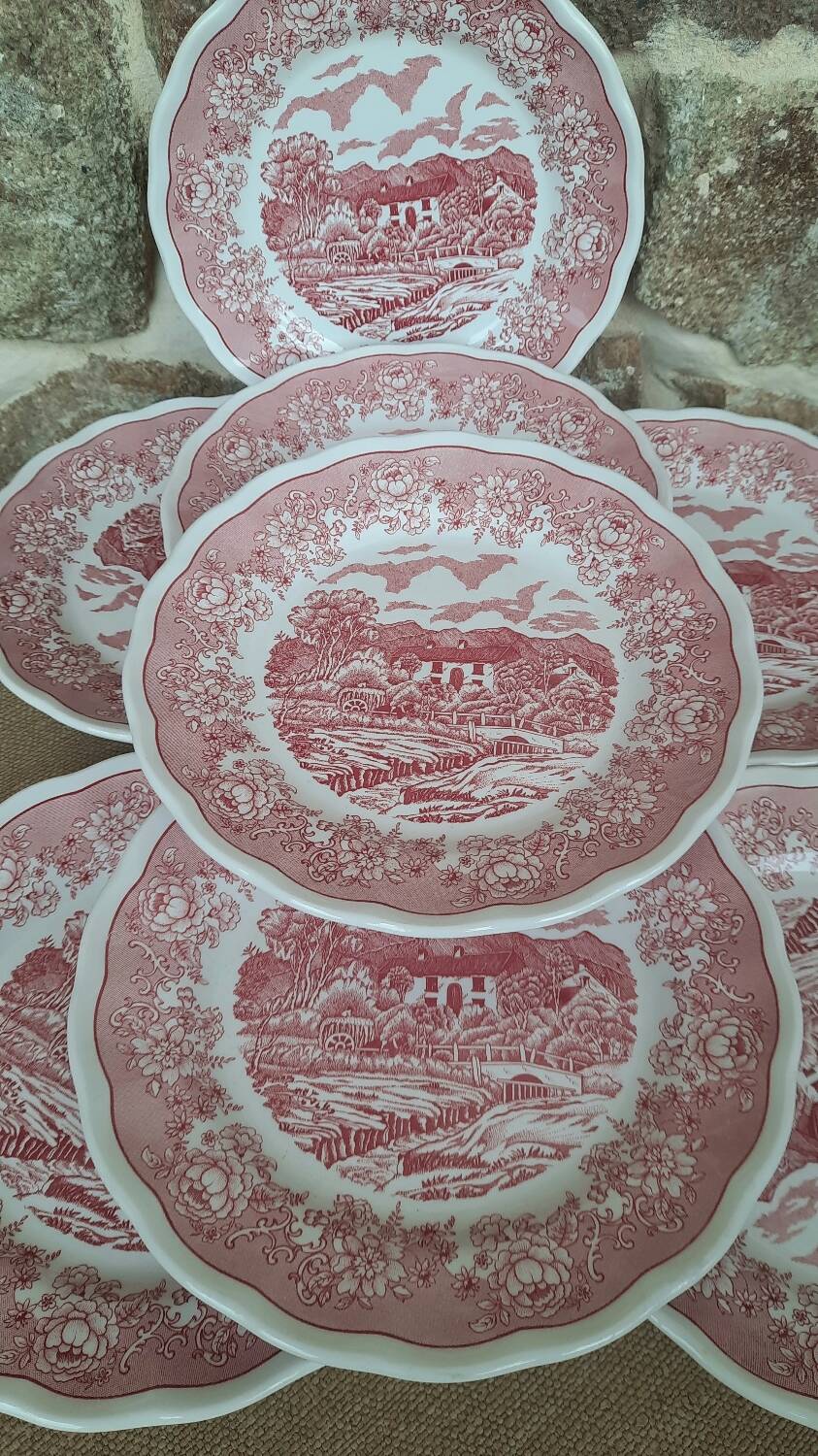 Swiss Landscape dessert plate