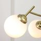 Mid-century Italian Brass and Opaline Chandelier, 50s