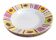 3 assiettes creuses Porcelaine blanche  Frise multicolore décor tulipe