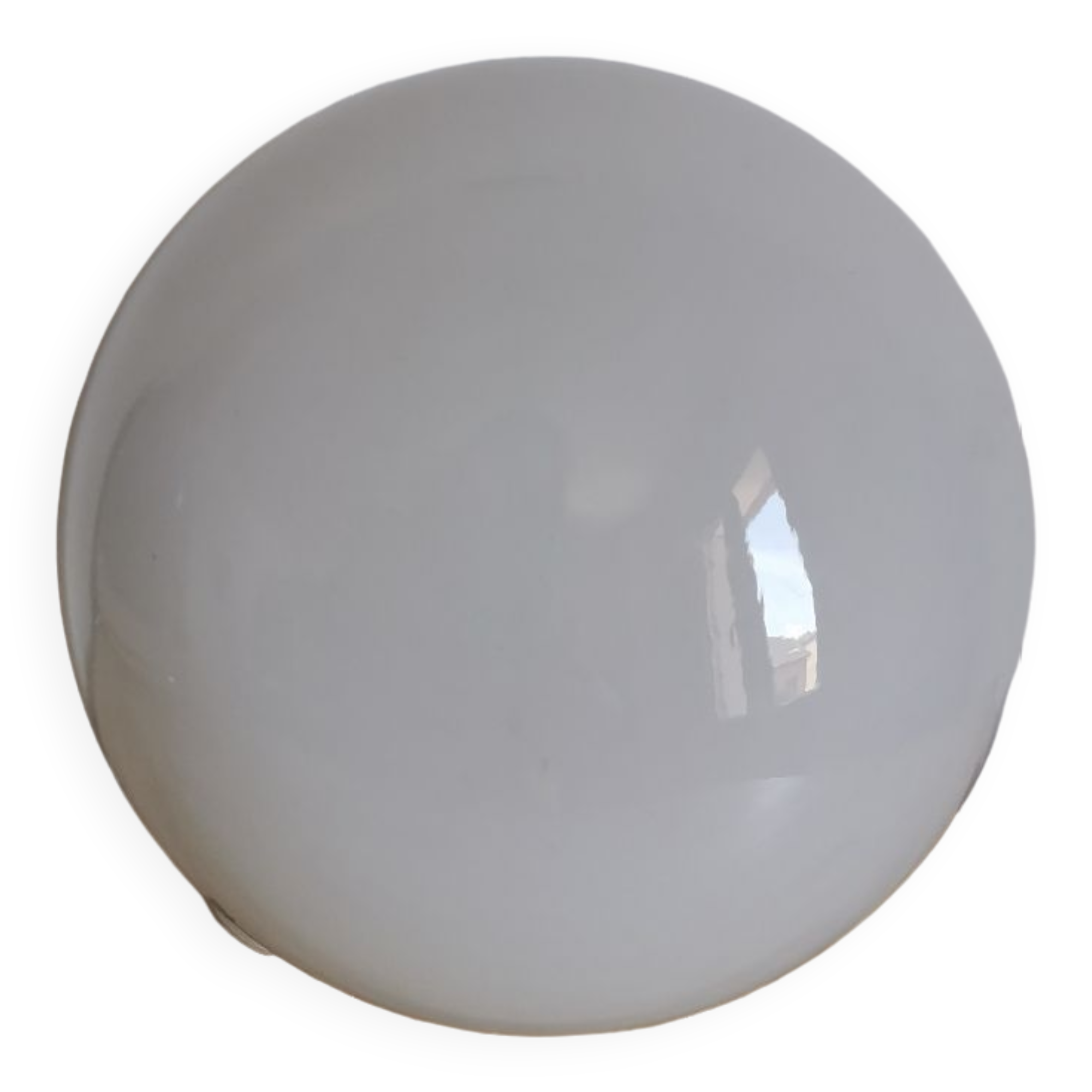 Ceiling lamp white opaline globe vintage