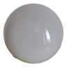 Plafonnier globe opaline blanche vintage