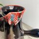 Vallauris ceramic pitcher, sugar bowl and cup set