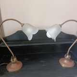 Pair of art nouveau style lamps