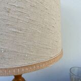 Old turned wooden lamp