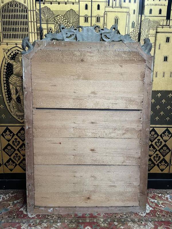 Napoleon III painted and gilded mirror