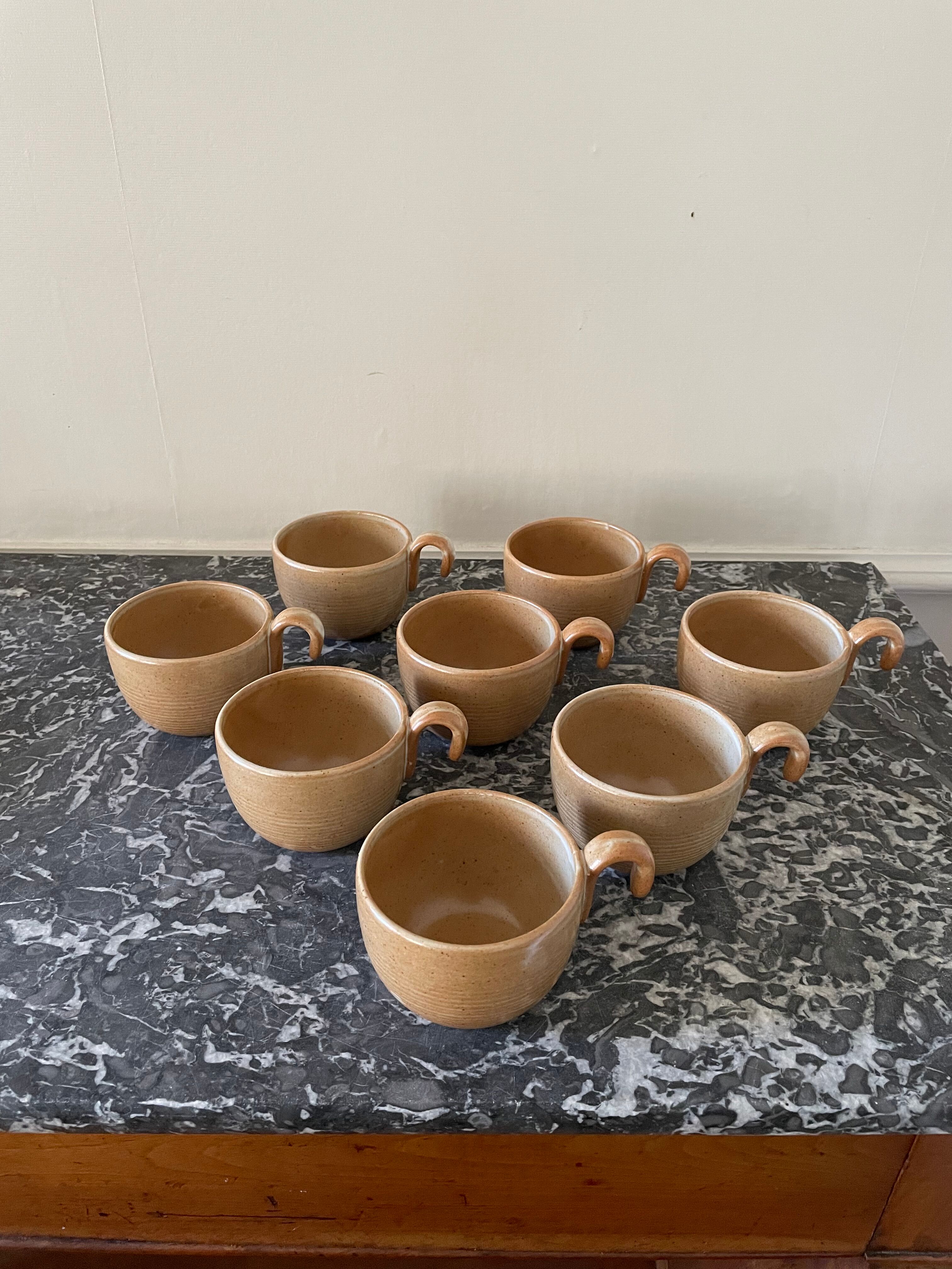 Tasses à thé grès Village France CNP