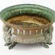 Repelled copper planter with acanthus and cast bronze legs, 1900s