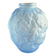 Large Art Deco round vase in frosted blue glass - 1930