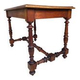 Louis XIII walnut desk • Small centre table in Renaissance style