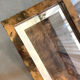 Bar cart desserte goat skin vellum