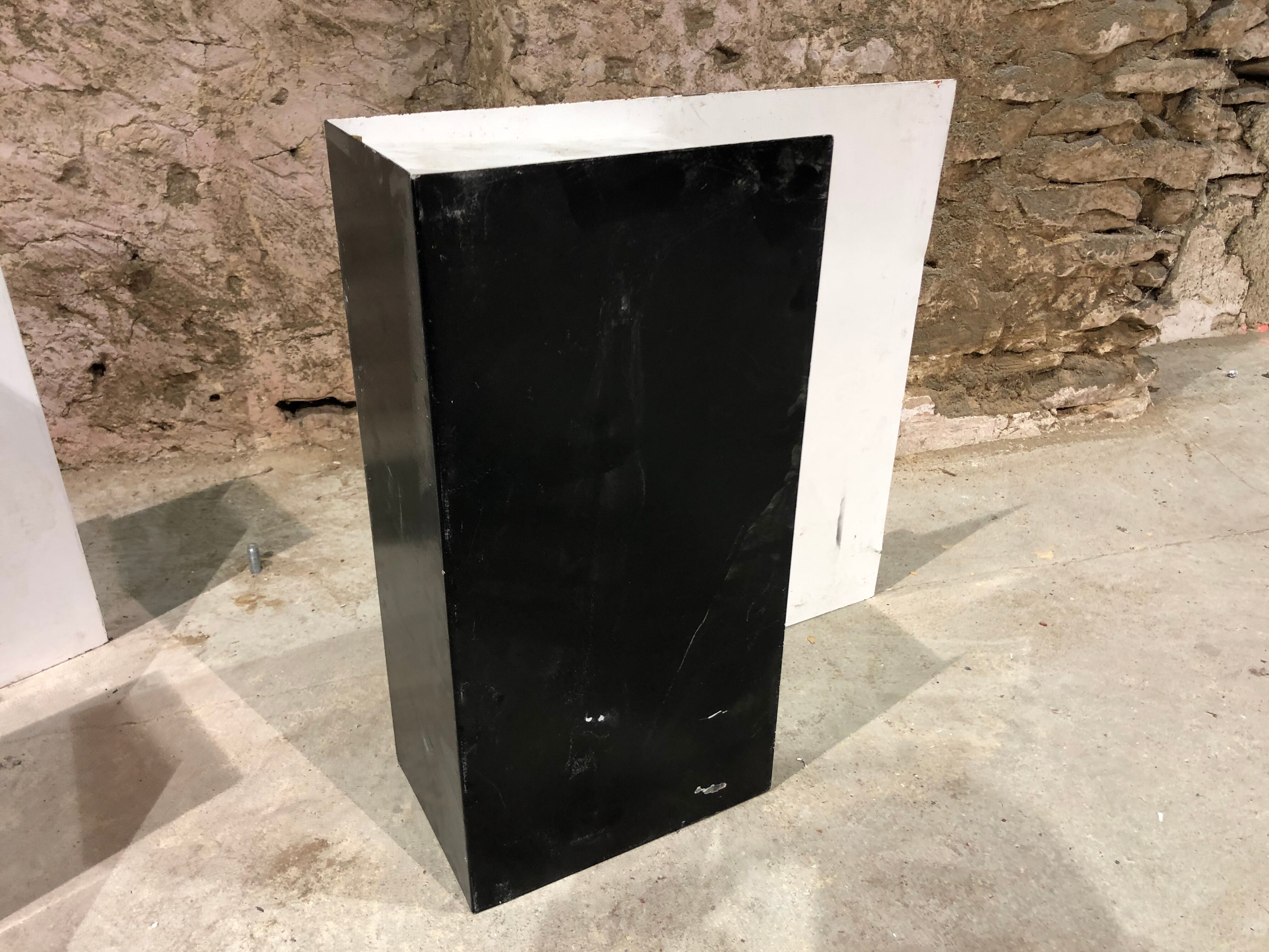 Series of 10 white laqué metal wall light 1960s