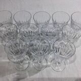 Baccarat – 12 red wine glasses in Baccarat Crystal Casino Model