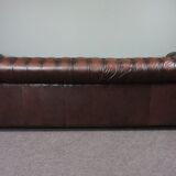 Chesterfield sofa in cowhide, 4 seats