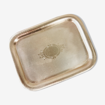Golden and chiseled brass serving tray