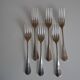 6 fourchettes de table métal argenté P de Ruolz silver plated forks 21 cm