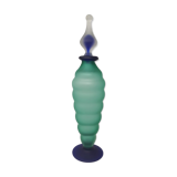 1970s Astonishing Green and Blue Bottle in Murano Glass By Michielotto