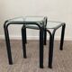 Pair of 2 vintage pull-out tables from the 70s-80s