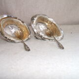 Pair of solid silver salerons