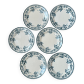Set of 6 old flat plates