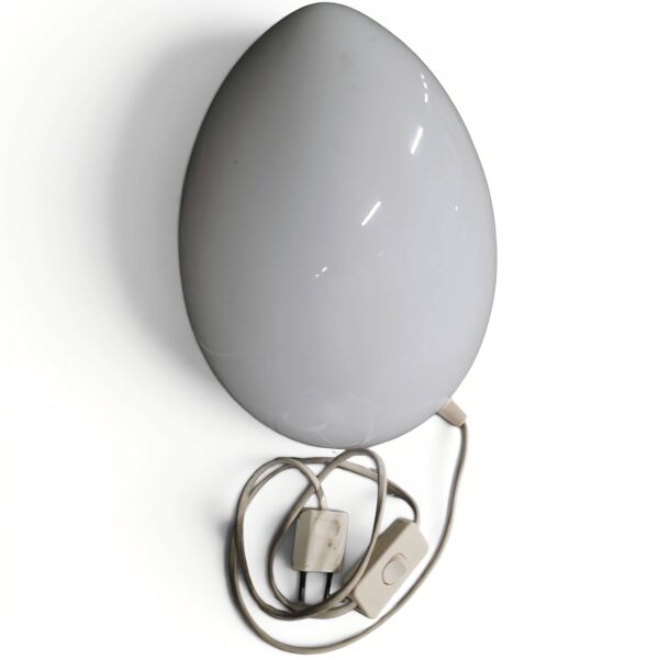 Lampe Œuf ''Opaline'' en Verre Soufflé – Circa 1970