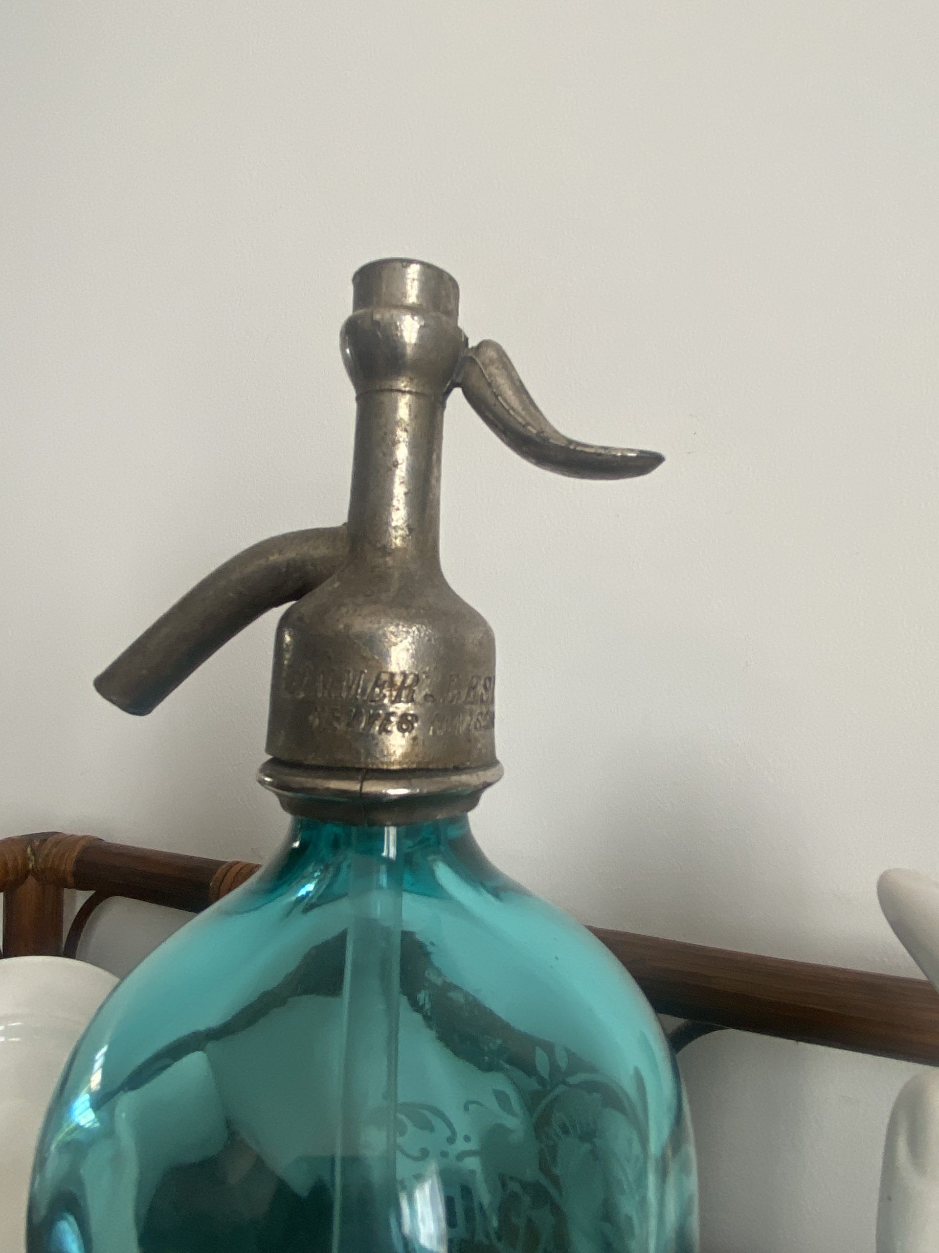 FORMER TURQUOISE BLUE BAR SIPHON ZIMMER LESIEUR