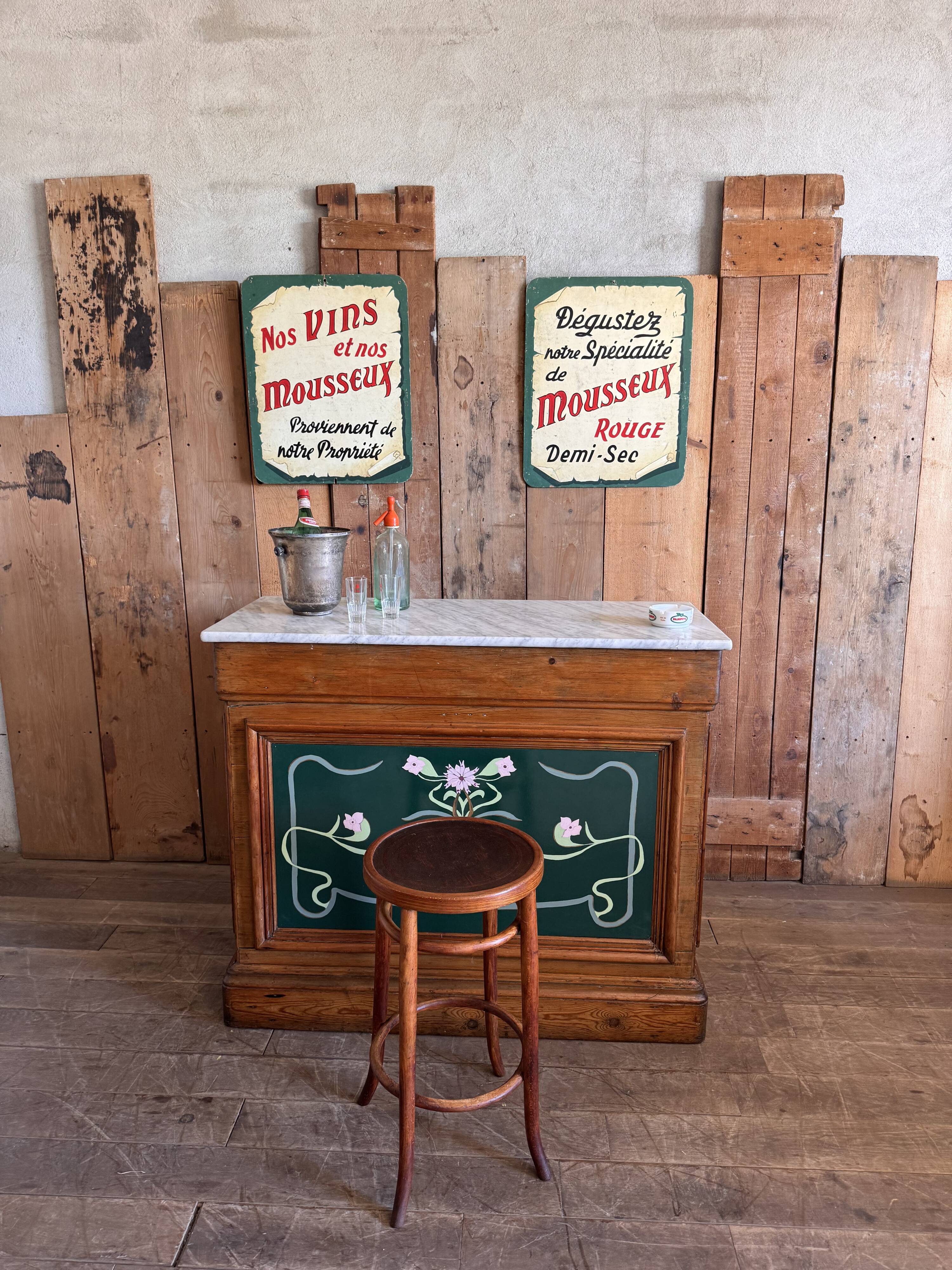Comptoir bar ancien art nouveau